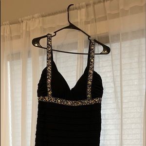 Black Sequin Gown